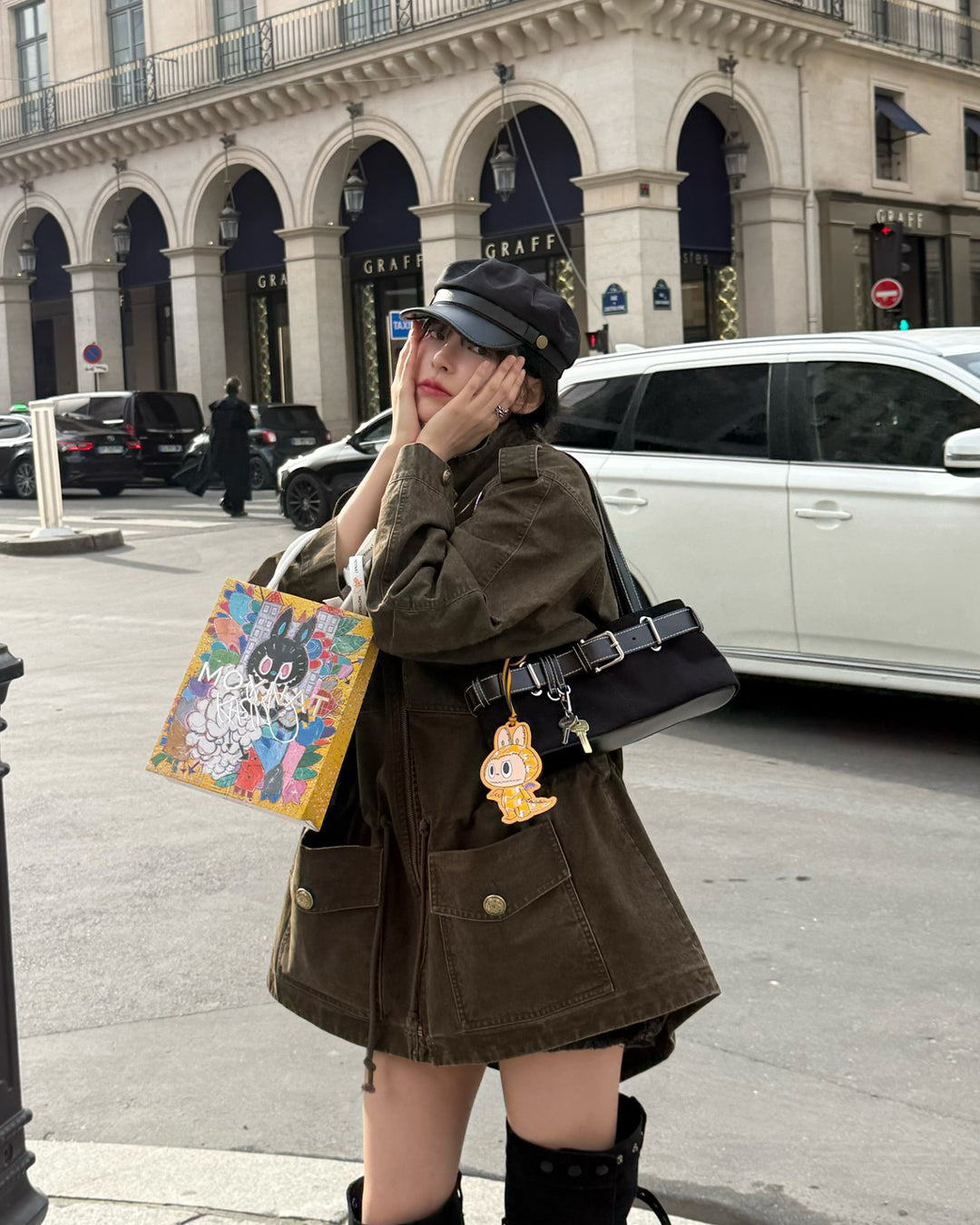SHIN SUHYUN / SHOULDER BROCLE MINI [CANVAS BLACK]