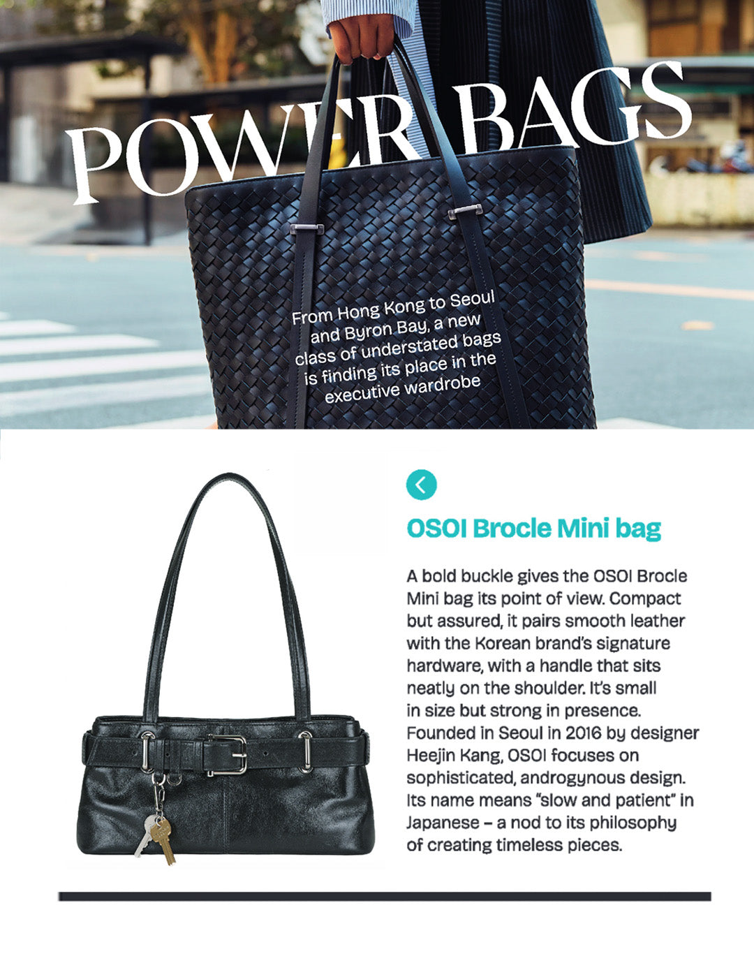 BUSINESS TRAVELLER ASIA PACIFIC MAY-JUNE / SHOULDER BROCLE MINI [STONE BLACK]