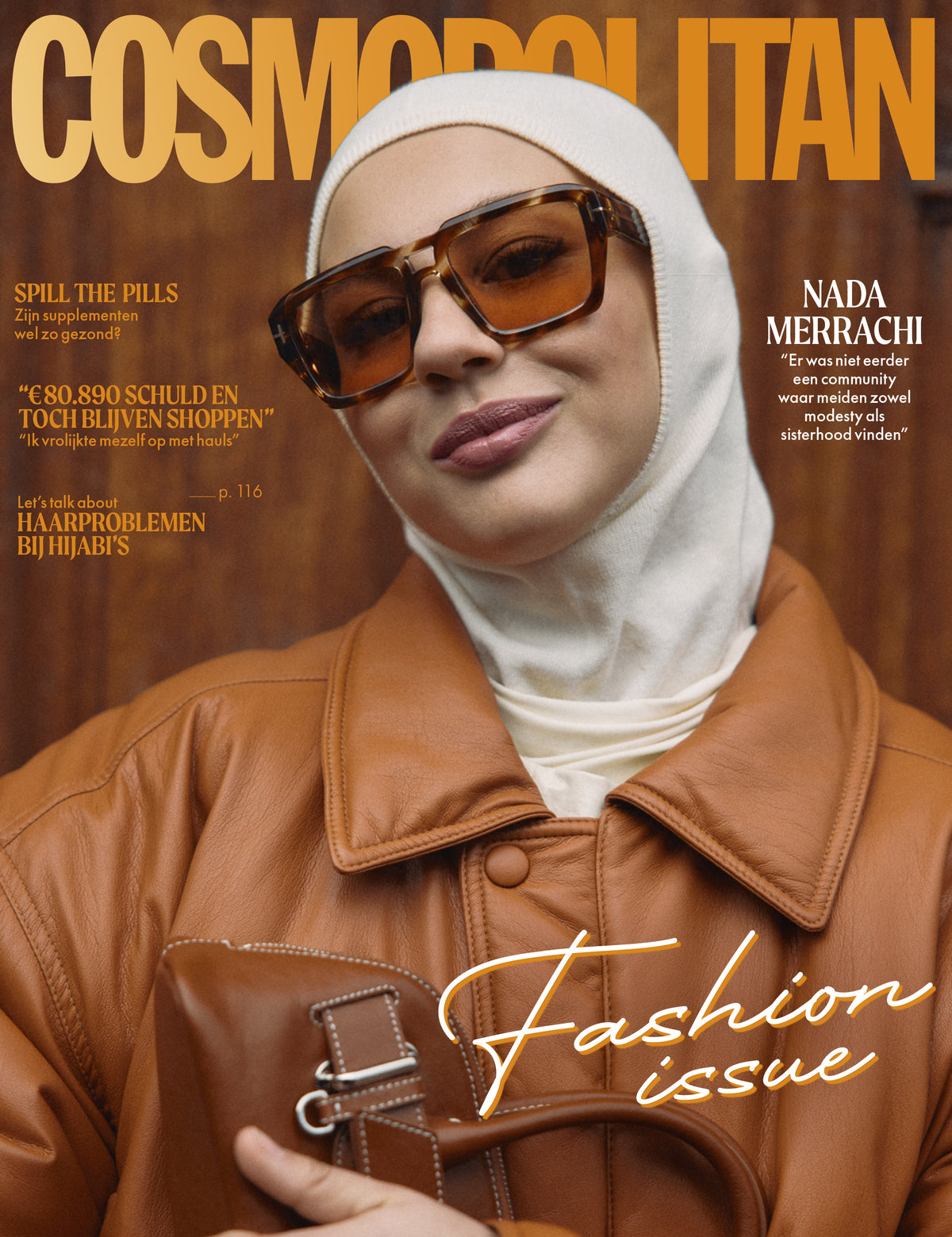COSMOPOLITAN NETHERLANDS APRIL / ZIP BROCLE MINI [TAN]