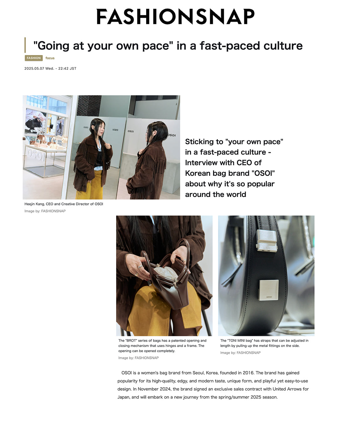 FASHIONSNAP / CREATIVE DIRECTOR INTERVIEW