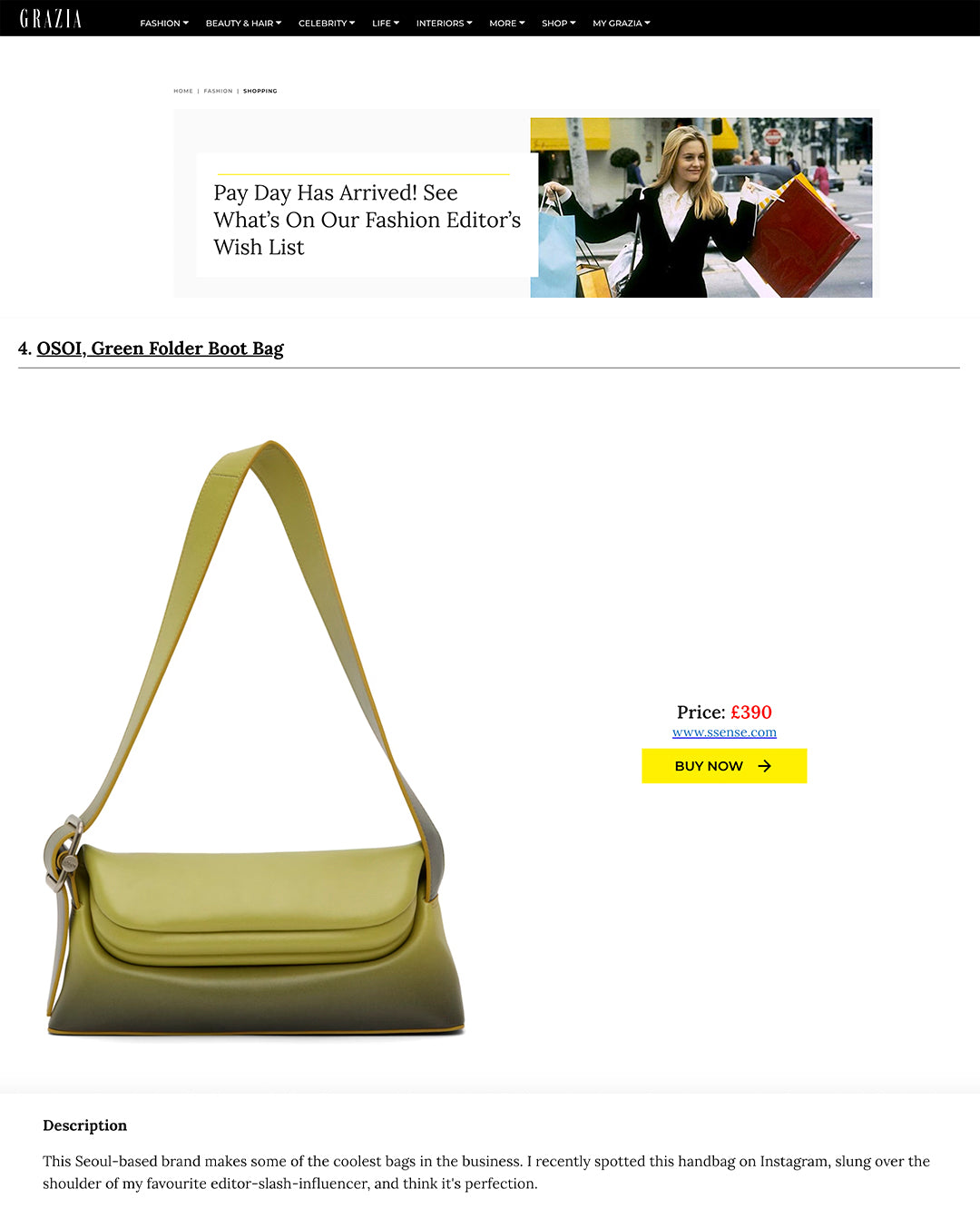 GRAZIA SEPTEMBER / FOLDER BROT [PRISM YELLOW]