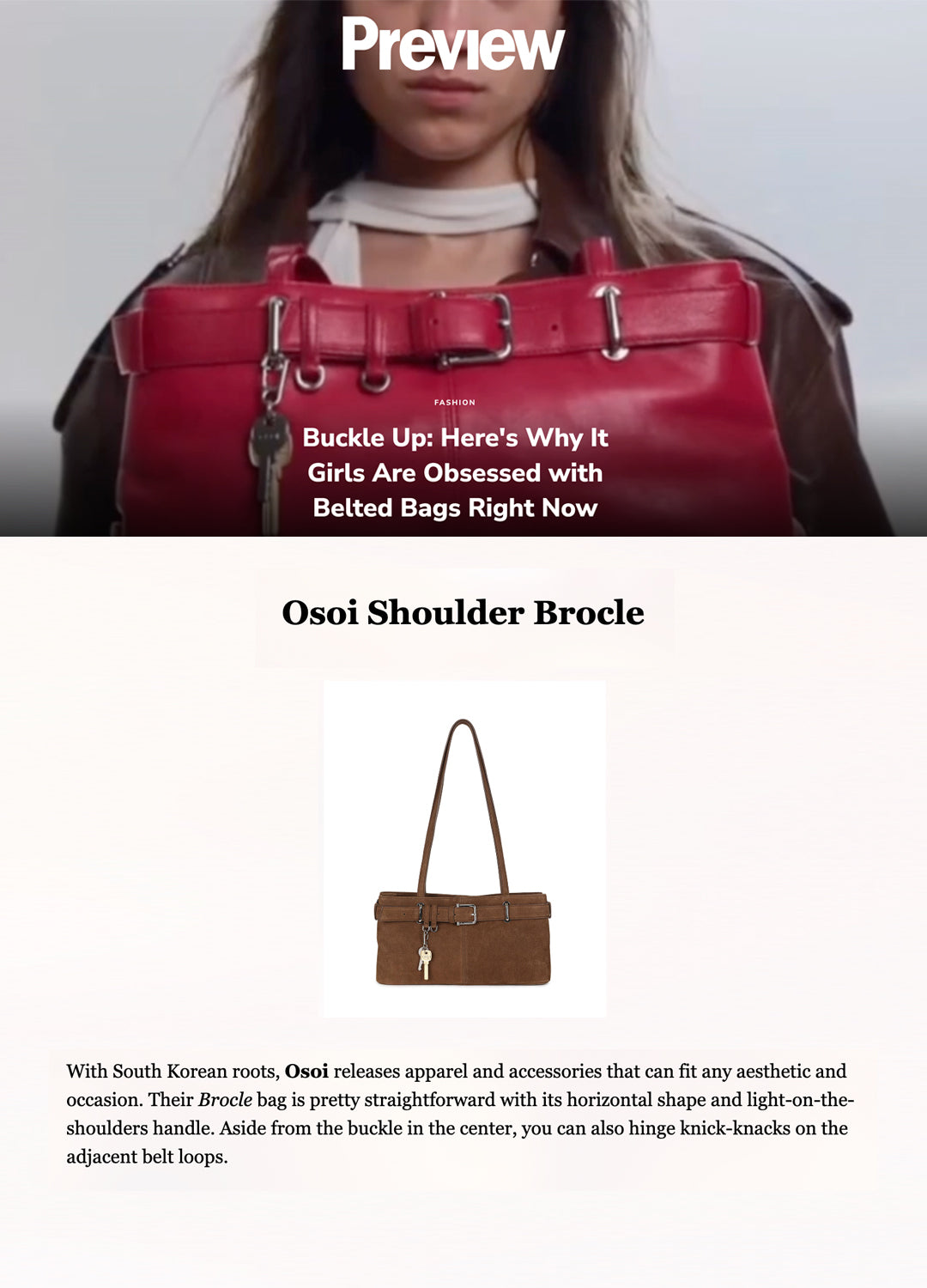 PREVIEW JULY / SHOULDER BROCLE [NUBUCK BROWN]