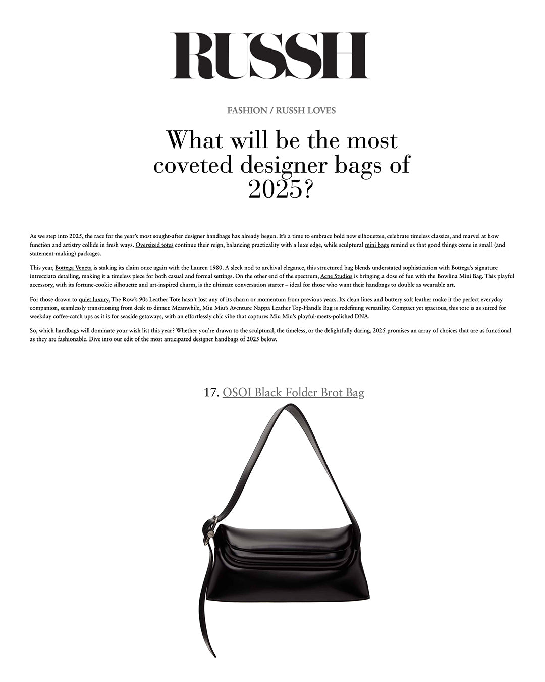 RUSSH FEBRUARY/ FOLDER BROT [BLACK]