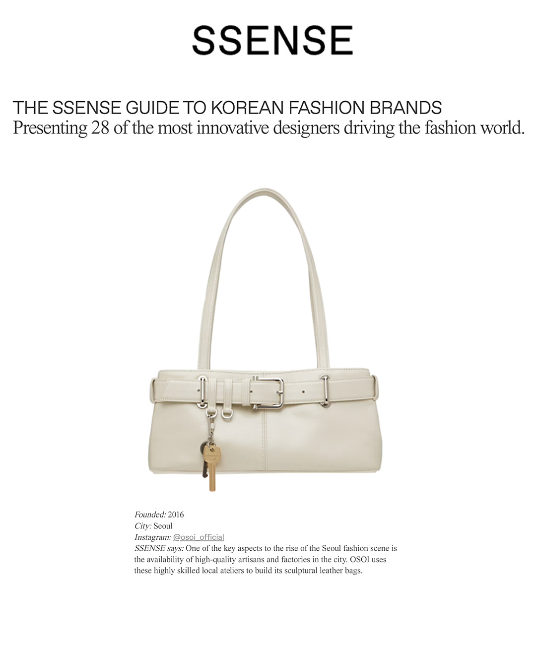 SSENSE JULY / SHOULDER BROCLE MINI [STONE CREAM]