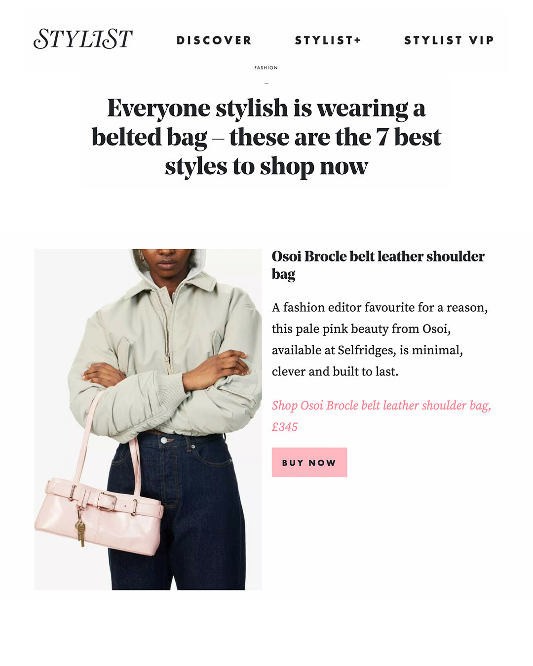 STYLIST APRIL / SHOULDER BROCLE MINI [STONE DUSTY PINK]