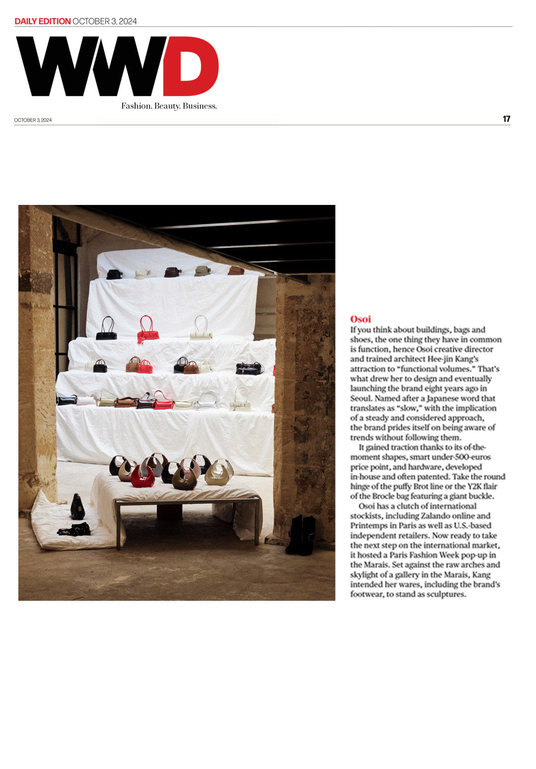 WWD/ Paris pop up