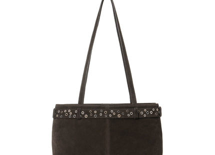 SHOULDER BROCLE [ SUEDE MOCHA EYELETS ]