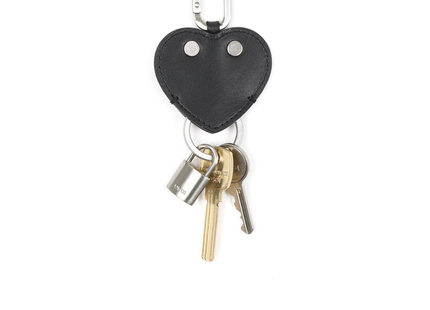 HEART FLAT KEY RING [ BLACK ]