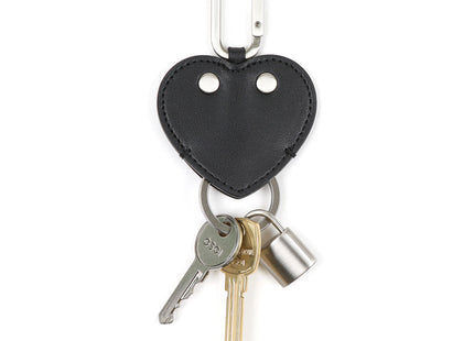 HEART FLAT KEY RING [ BLACK ]