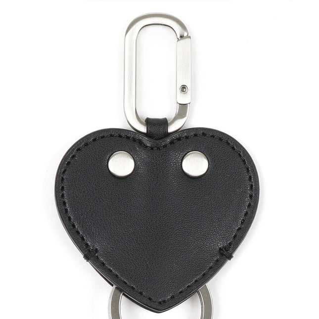 HEART FLAT KEY RING [ BLACK ]