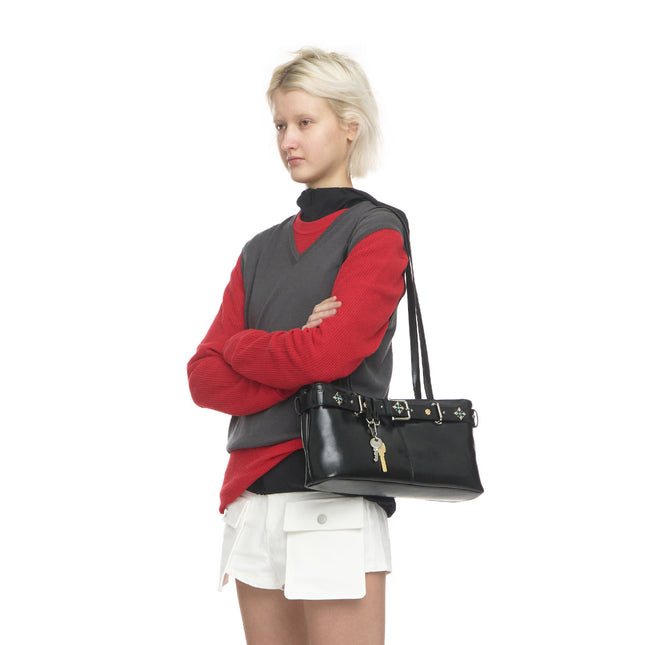 SHOULDER BROCLE [ BLACK GEMSTONE ]