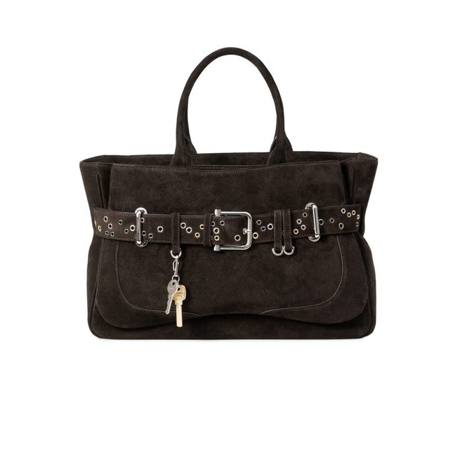TOTE BROCLE [ SUEDE MOCHA EYELETS ]