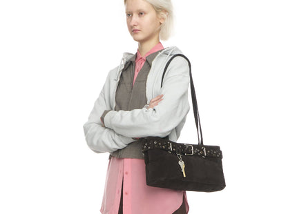 SHOULDER BROCLE [ SUEDE MOCHA EYELETS ]